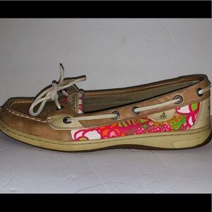 Sperry angelfish floral boat shoes size 8.5